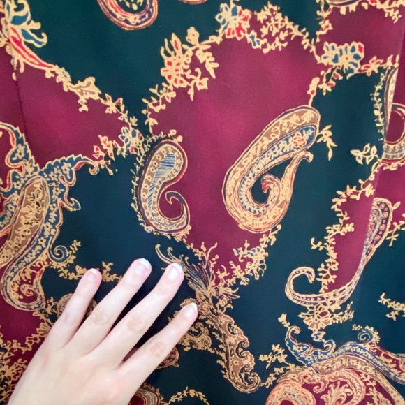 VINTAGE LAURA SCOTT || PAISLEY MAXI SKIRT - Picture 2 of 4